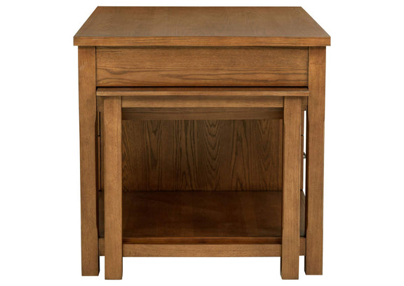 182446 Mayfair 3-piece Kitchen Island with Extension Table Dark Oak