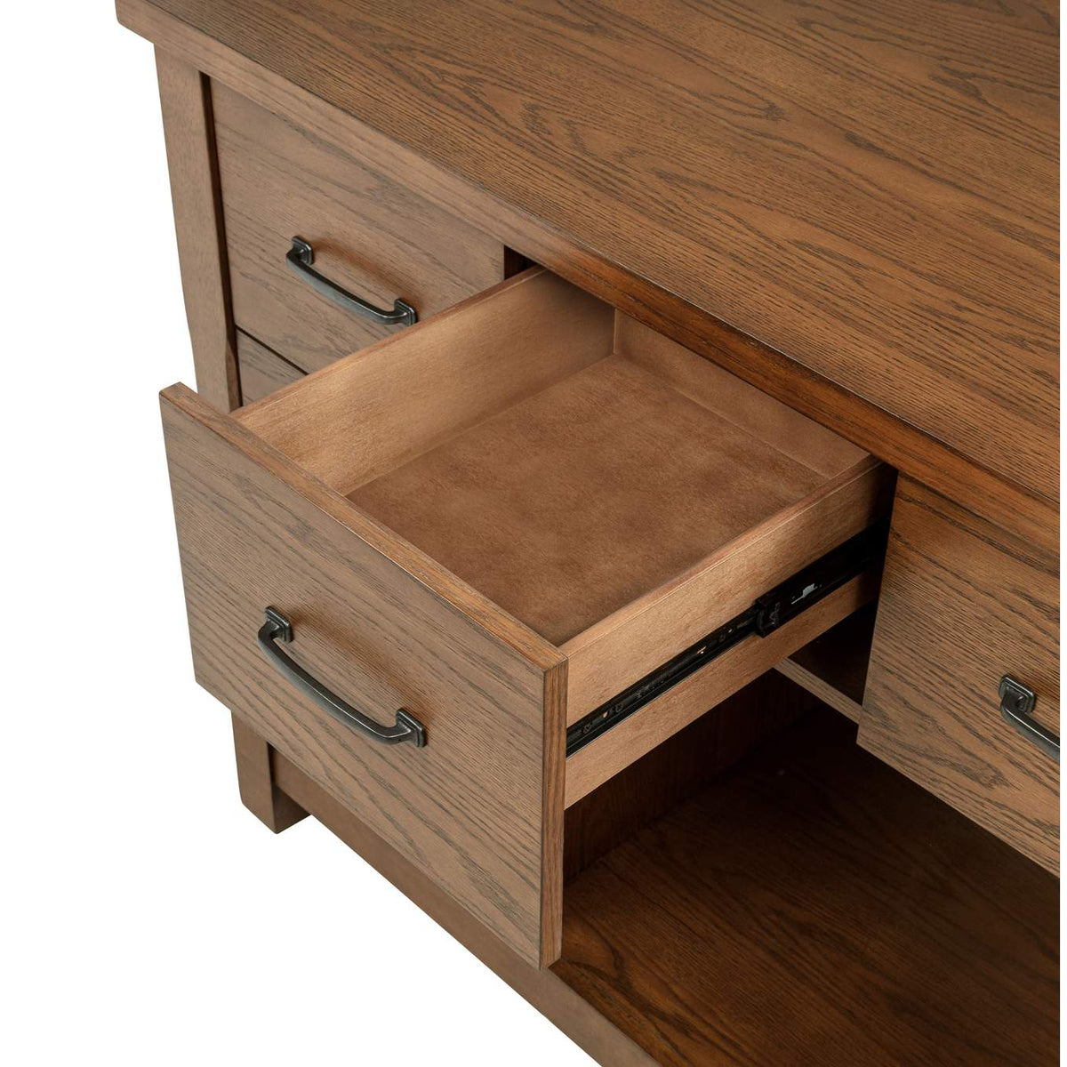 182446 Mayfair 3-piece Kitchen Island with Extension Table Dark Oak