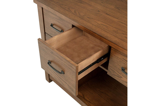 182446 Mayfair 3-piece Kitchen Island with Extension Table Dark Oak