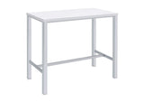 182525 Natividad 5-piece Pub Height Bar Table Set White High Gloss