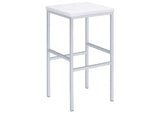 182525 Natividad 5-piece Pub Height Bar Table Set White High Gloss