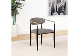 182682 Bradbury Fabric Upholstered Dining Arm Chair Grey (Set of 2)