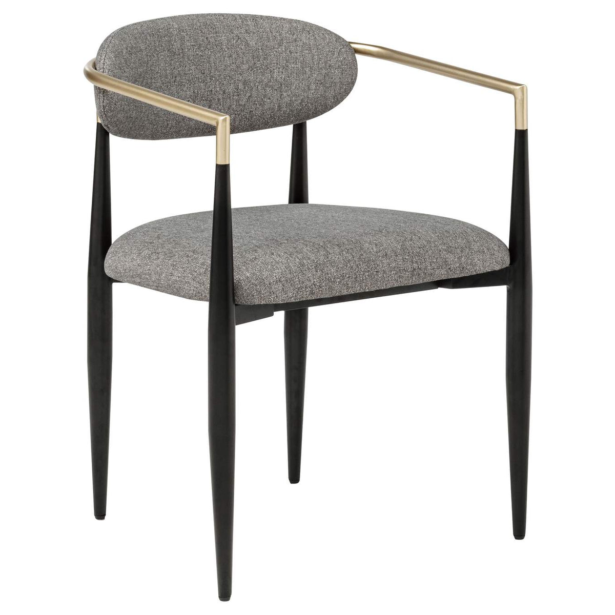 182682 Bradbury Fabric Upholstered Dining Arm Chair Grey (Set of 2)