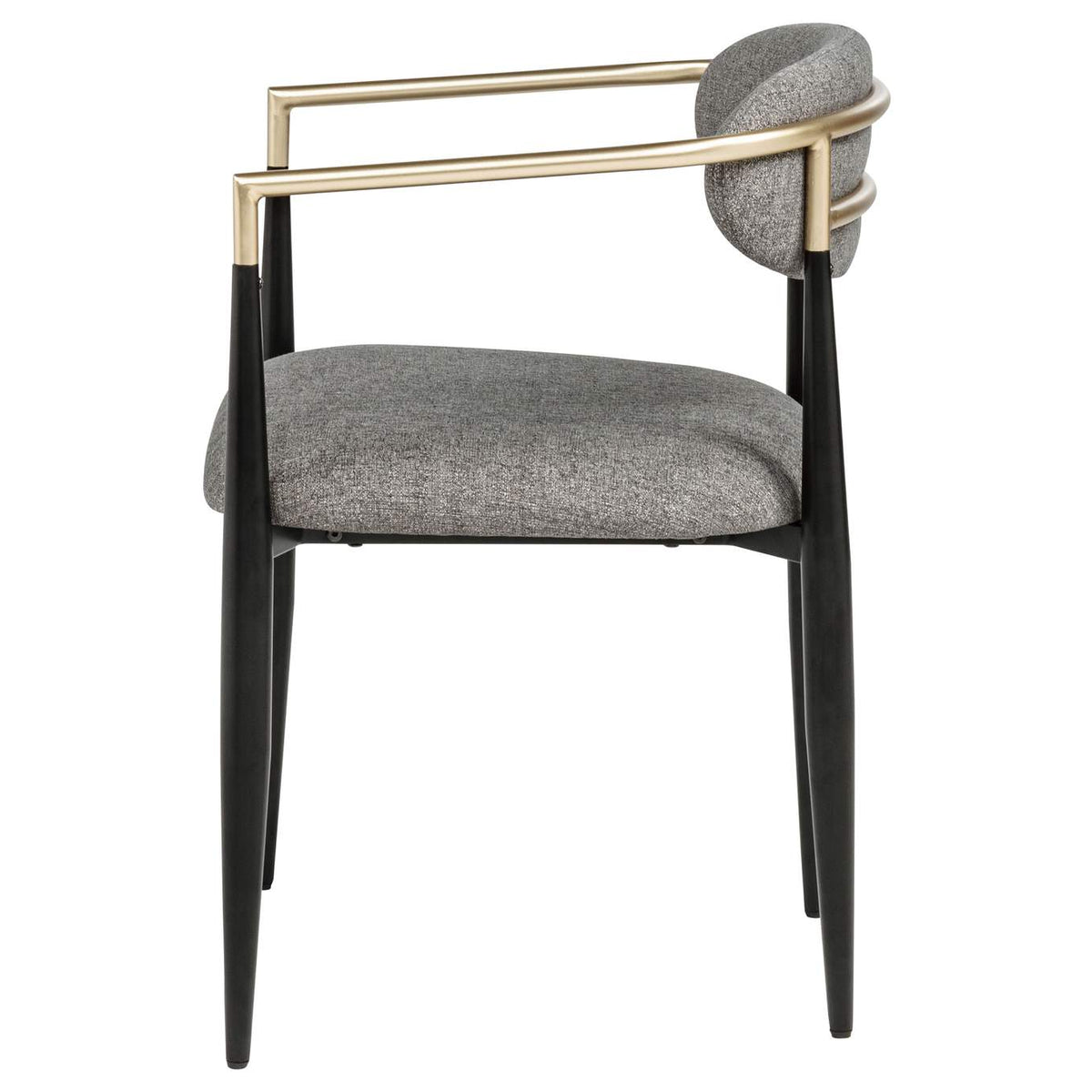 182682 Bradbury Fabric Upholstered Dining Arm Chair Grey (Set of 2)
