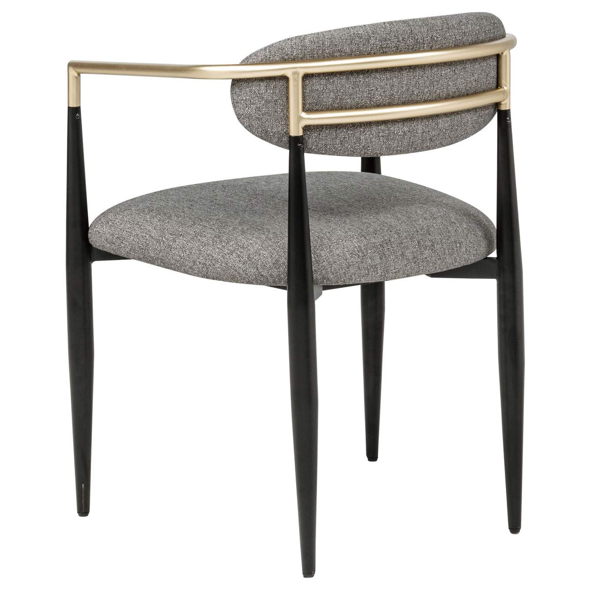 182682 Bradbury Fabric Upholstered Dining Arm Chair Grey (Set of 2)