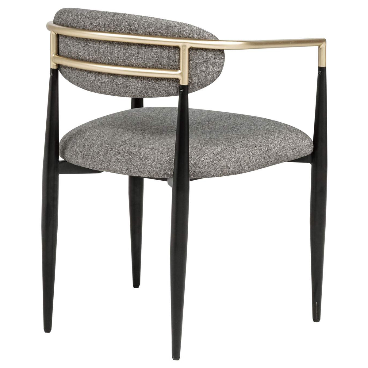 182682 Bradbury Fabric Upholstered Dining Arm Chair Grey (Set of 2)