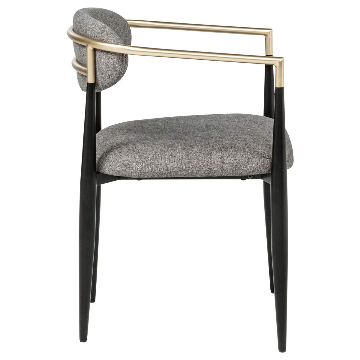 182682 Bradbury Fabric Upholstered Dining Arm Chair Grey (Set of 2)