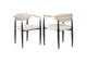 182692 Bradbury Fabric Upholstered Dining Arm Chair Beige (Set of 2)