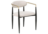 182692 Bradbury Fabric Upholstered Dining Arm Chair Beige (Set of 2)
