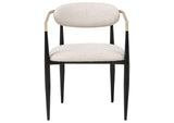182692 Bradbury Fabric Upholstered Dining Arm Chair Beige (Set of 2)