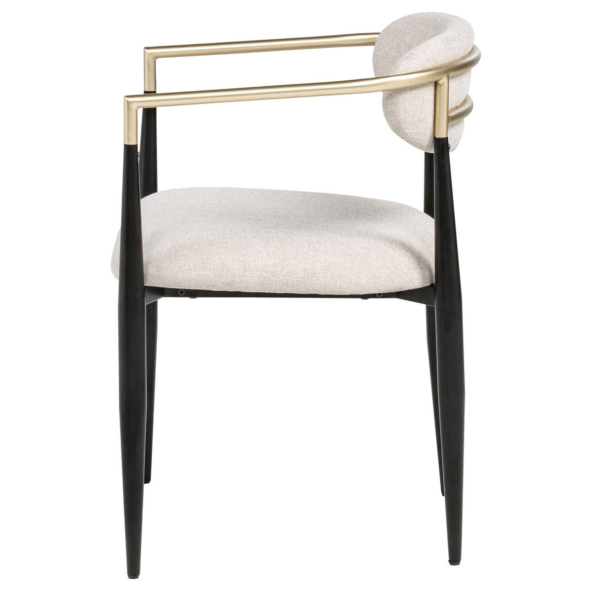 182692 Bradbury Fabric Upholstered Dining Arm Chair Beige (Set of 2)