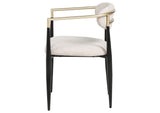 182692 Bradbury Fabric Upholstered Dining Arm Chair Beige (Set of 2)