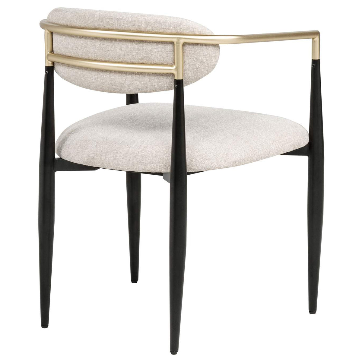 182692 Bradbury Fabric Upholstered Dining Arm Chair Beige (Set of 2)