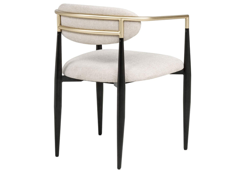 182692 Bradbury Fabric Upholstered Dining Arm Chair Beige (Set of 2)
