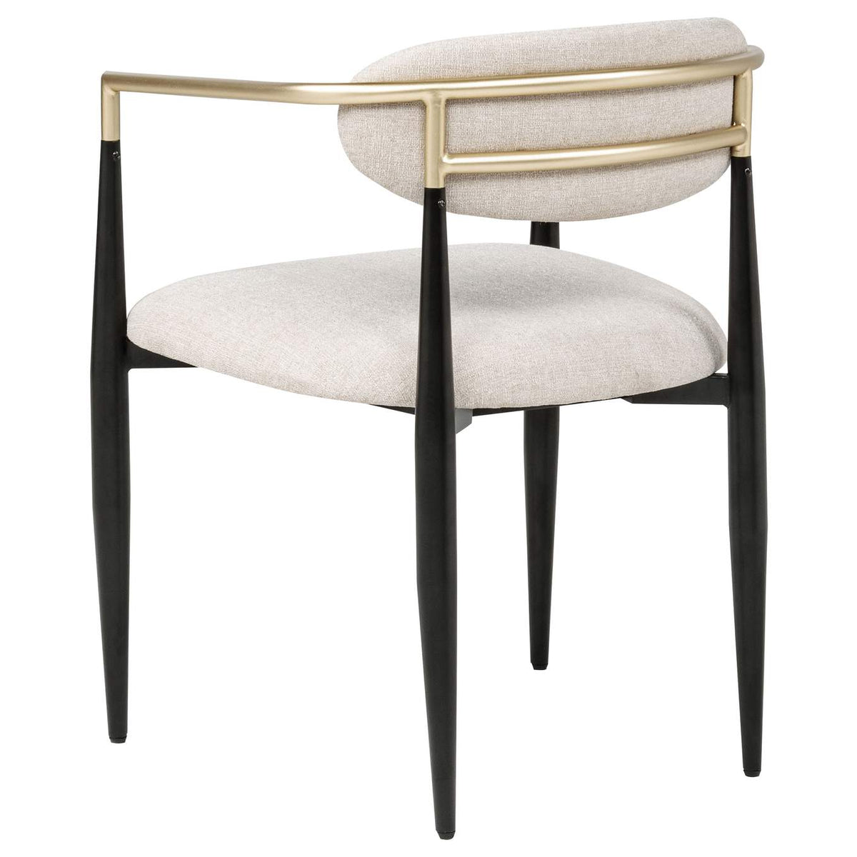 182692 Bradbury Fabric Upholstered Dining Arm Chair Beige (Set of 2)