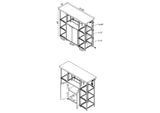 182757 Gallimore 2-door Bar Cabinet Wine Storage White High Gloss