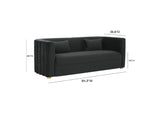 TOV-L68109 Callie Black Velvet Sofa