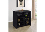 182784 Topanga Engineered Wood Freestanding Home Bar Black