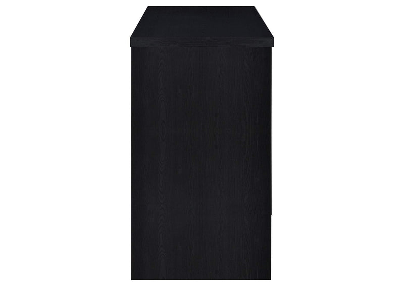 182784 Topanga Engineered Wood Freestanding Home Bar Black