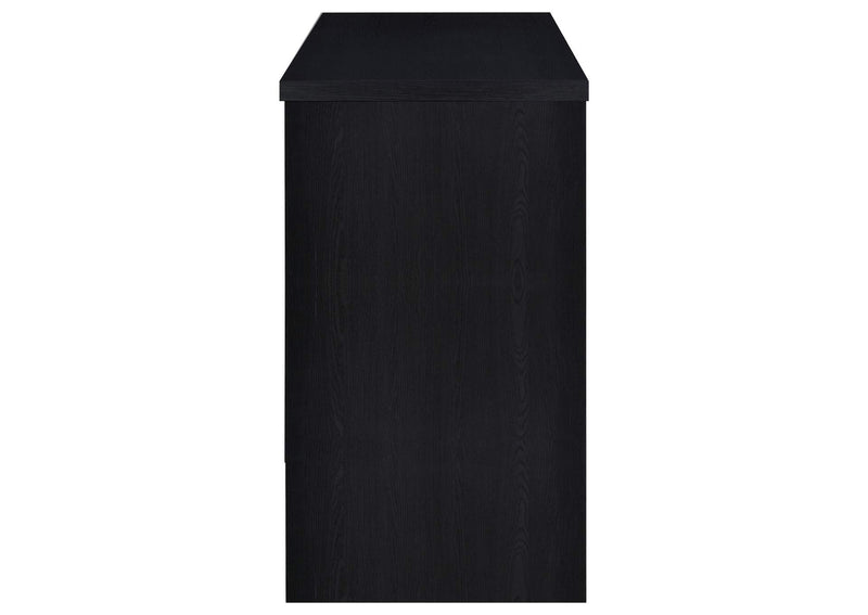 182784 Topanga Engineered Wood Freestanding Home Bar Black
