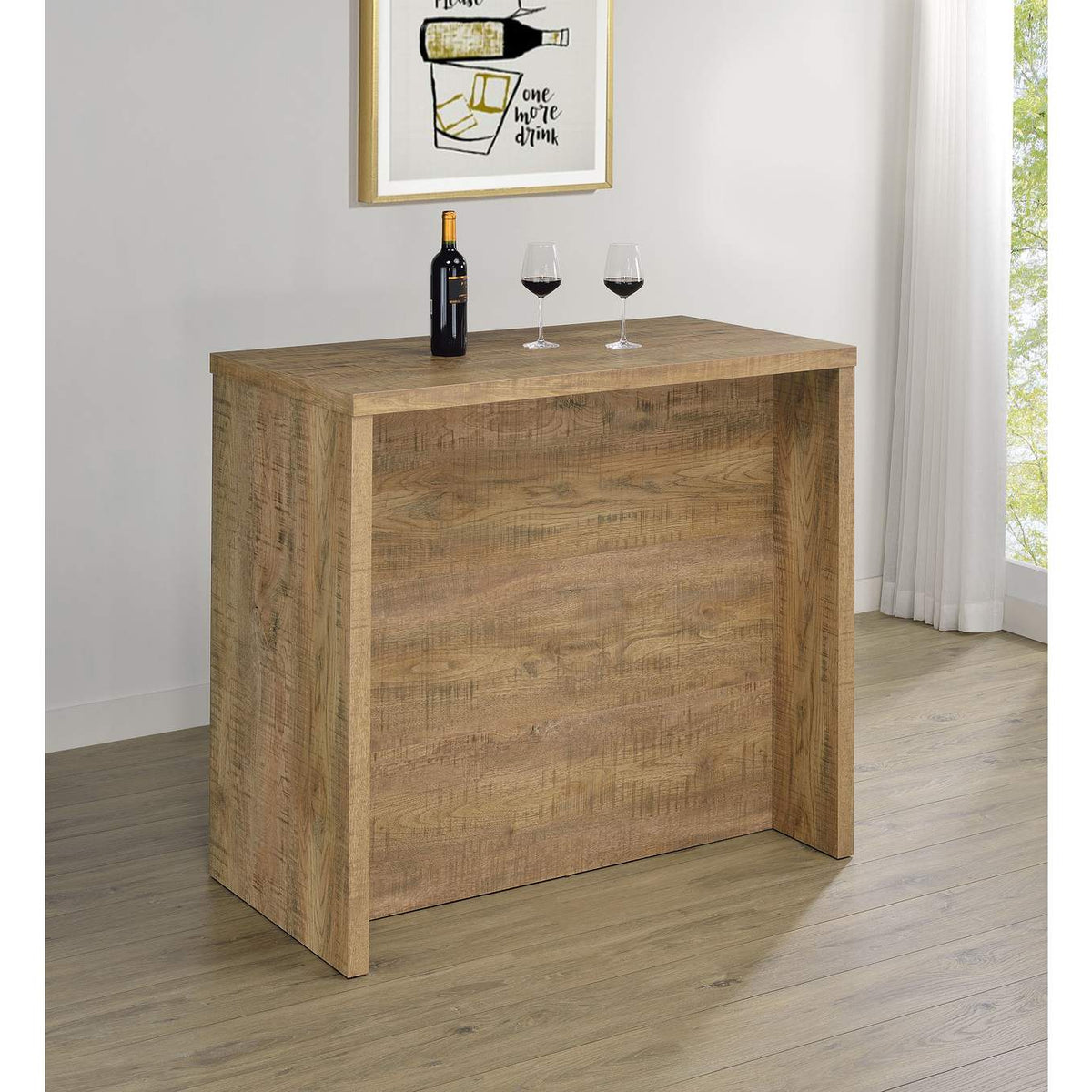 182785 Topanga Engineered Wood Freestanding Home Bar Mango