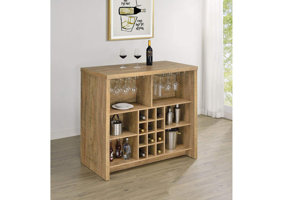 182785 Topanga Engineered Wood Freestanding Home Bar Mango