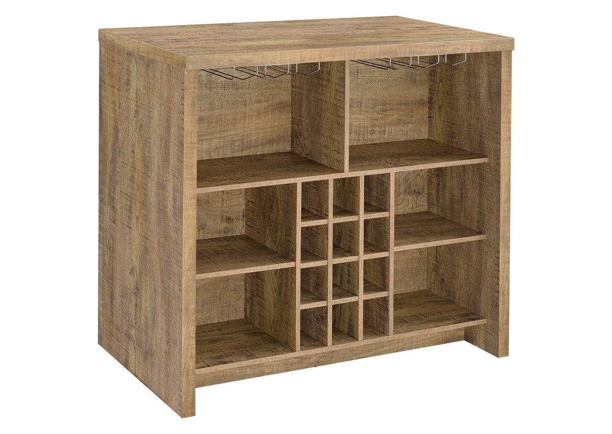 182785 Topanga Engineered Wood Freestanding Home Bar Mango