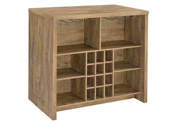 182785 Topanga Engineered Wood Freestanding Home Bar Mango