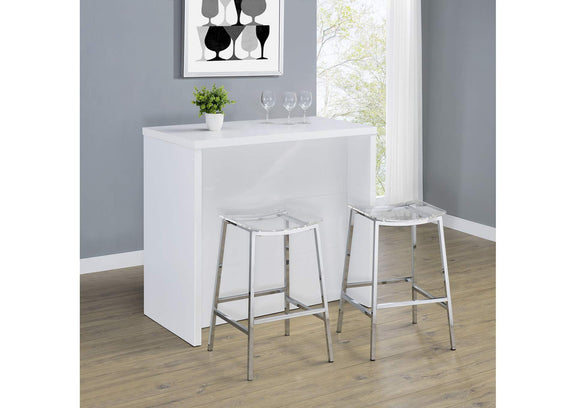 182786 Topanga Engineered Wood Freestanding Home Bar White