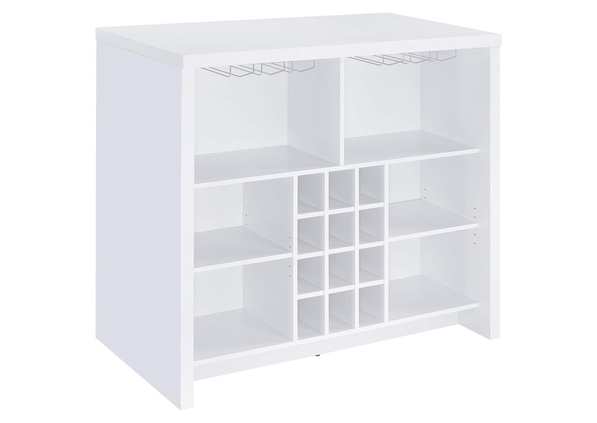 182786 Topanga Engineered Wood Freestanding Home Bar White