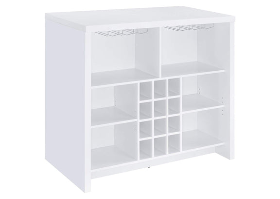 182786 Topanga Engineered Wood Freestanding Home Bar White