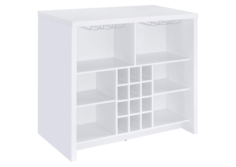 182786 Topanga Engineered Wood Freestanding Home Bar White
