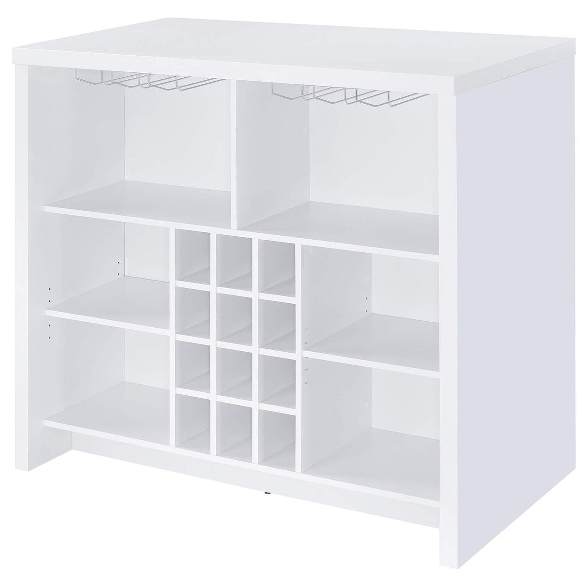 182786 Topanga Engineered Wood Freestanding Home Bar White