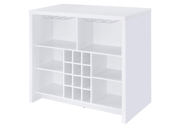 182786 Topanga Engineered Wood Freestanding Home Bar White