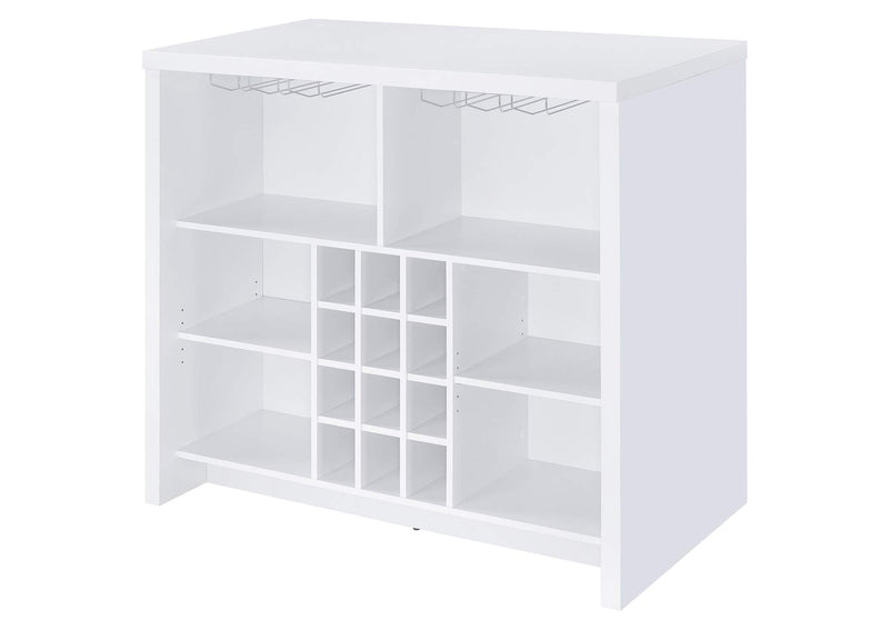 182786 Topanga Engineered Wood Freestanding Home Bar White