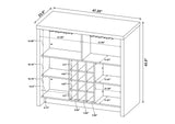 182786 Topanga Engineered Wood Freestanding Home Bar White