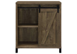182852 Arlington Sliding Door Home Bar Wine Cabinet Rustic Oak
