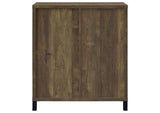 182852 Arlington Sliding Door Home Bar Wine Cabinet Rustic Oak
