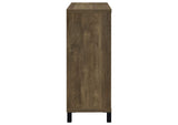 182852 Arlington Sliding Door Home Bar Wine Cabinet Rustic Oak