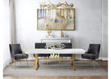 TOV-G5496 Adeline White Lacquer Dining Table