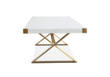 TOV-G5496 Adeline White Lacquer Dining Table