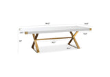 TOV-G5496 Adeline White Lacquer Dining Table