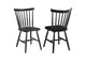 183042 Hollyoak Windsor Wood Dining Side Chair Black (Set of 2)