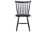 183042 Hollyoak Windsor Wood Dining Side Chair Black (Set of 2)