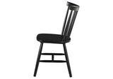 183042 Hollyoak Windsor Wood Dining Side Chair Black (Set of 2)