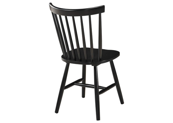 183042 Hollyoak Windsor Wood Dining Side Chair Black (Set of 2)