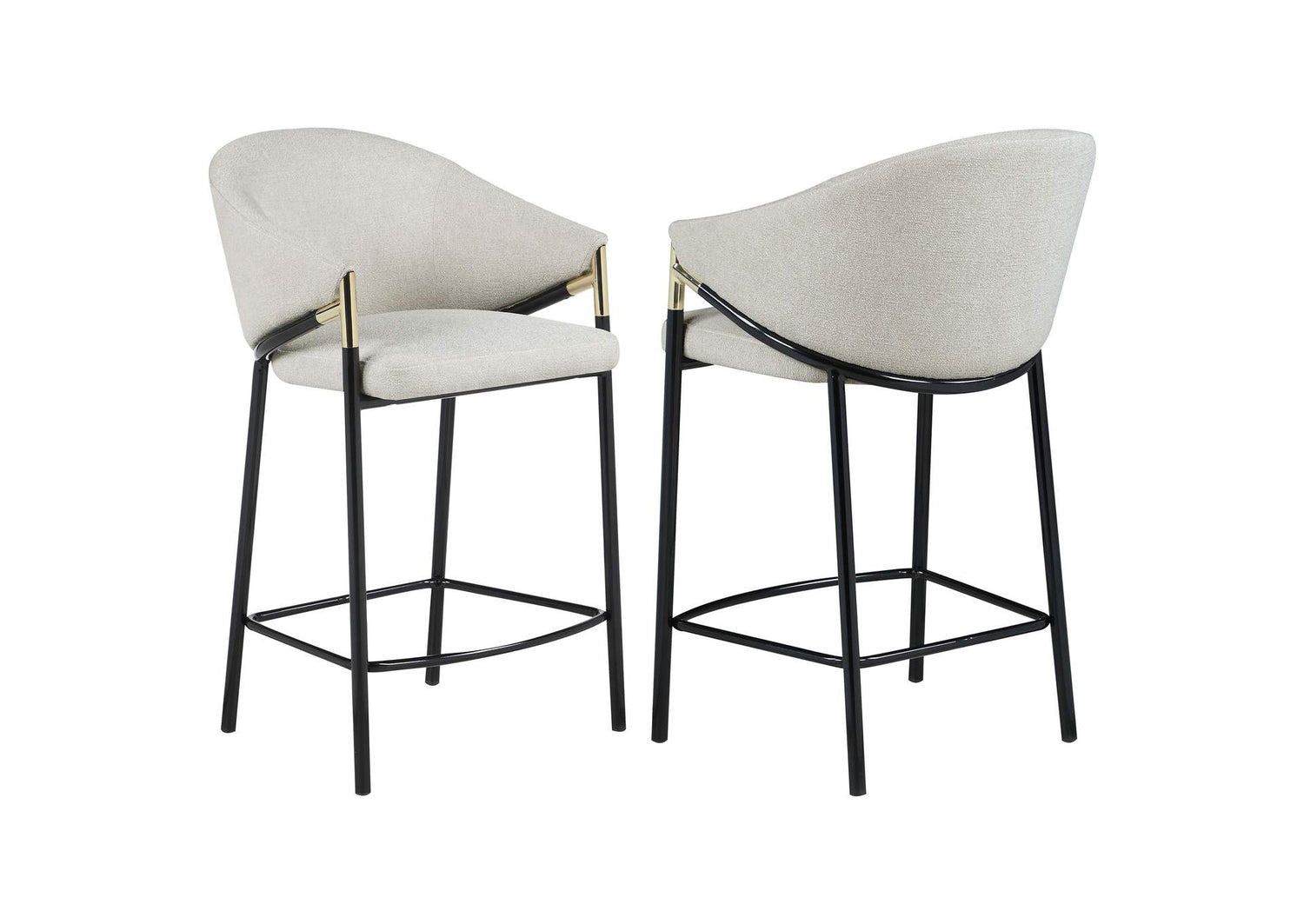 Chadwick Fabric Upholstered Counter Chair Beige (Set of 2)