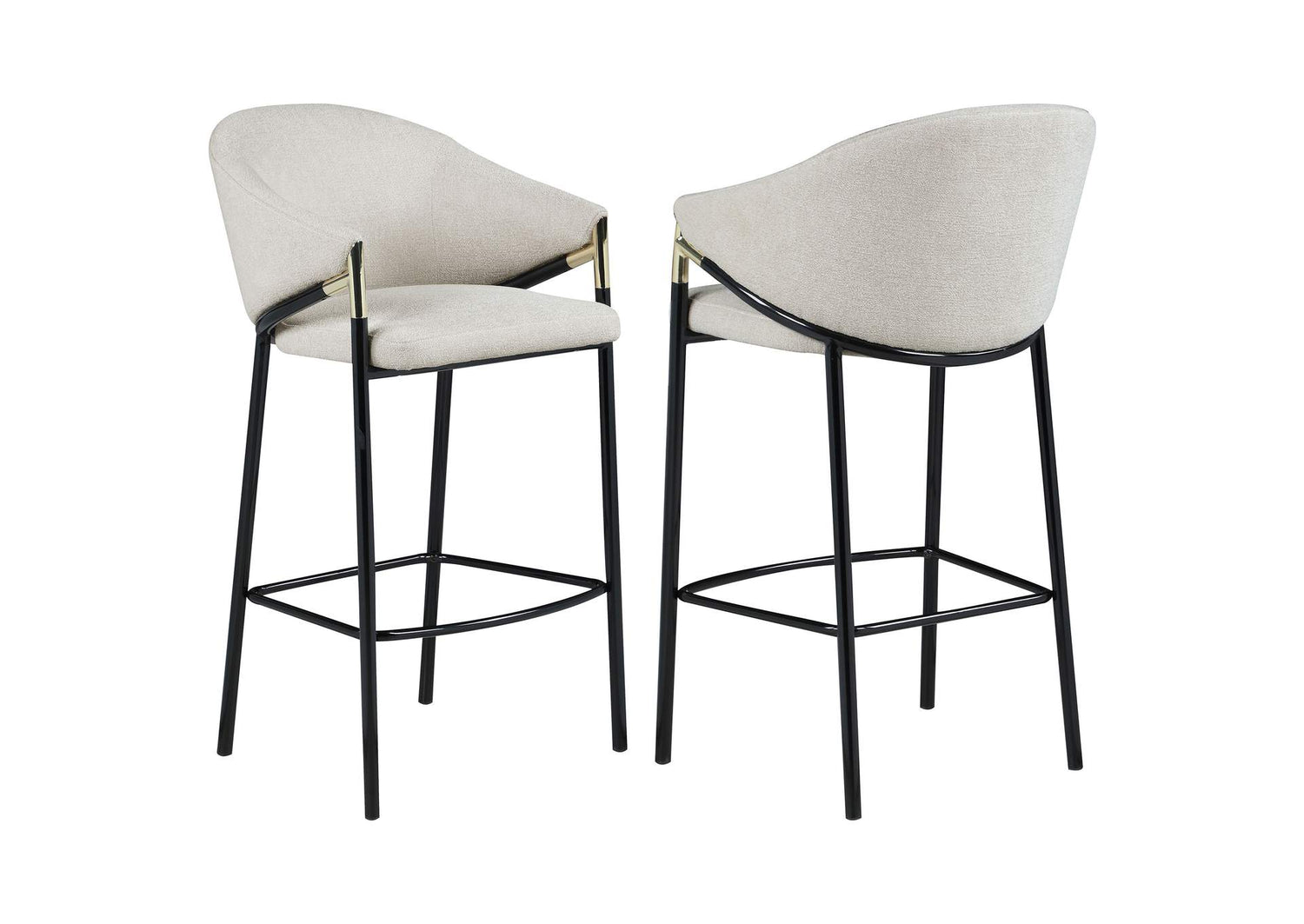 Chadwick Fabric Upholstered Bar Chair Beige (Set of 2)