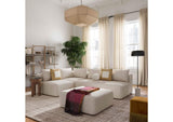 TOV-L68788-SEC1 Hangover Cream Performance Linen 4 - Piece Modular Chaise Sectional