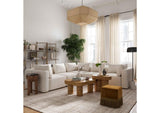 TOV-L68788-SEC2 Hangover Cream Performance Linen 5 - Piece Modular L - Sectional